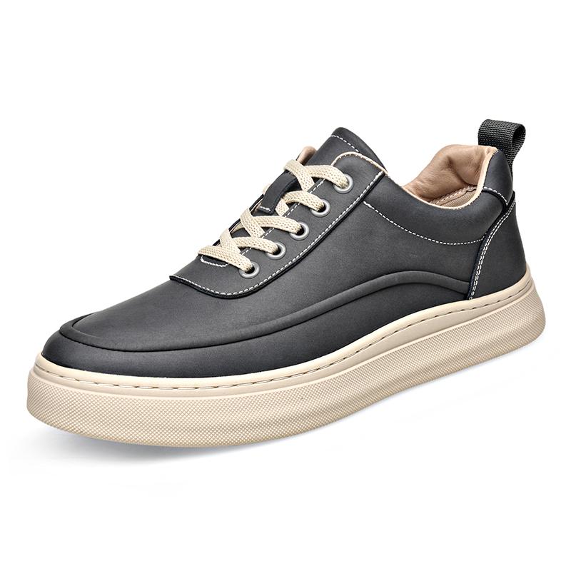 Fashion Fashion Platform Men's Casual Shoes Leisure Walk Sneakers Outdoor Genuine Leather Vulcanize Shoes New Trend Skateboard Footwear