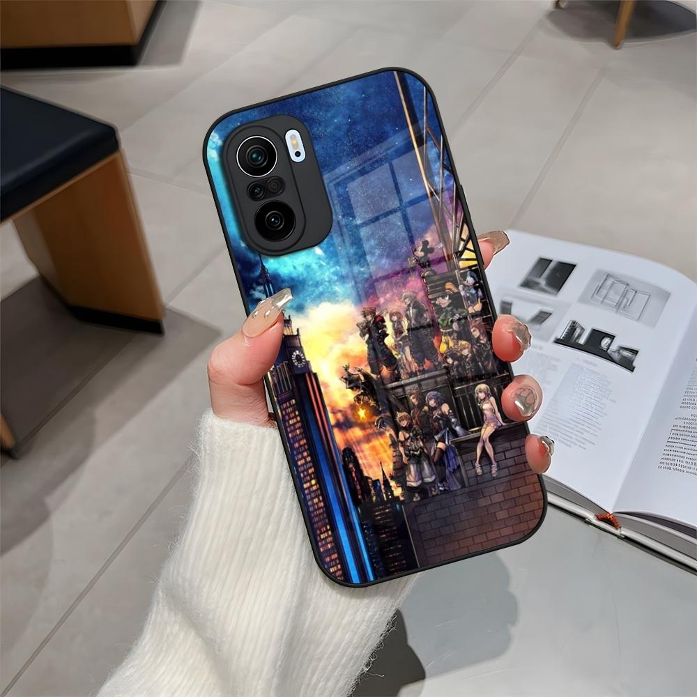 Kingdom Hearts Phone Case Glass For Xiaomi 15 14 12 Lite 13 Pro 11t Lite POCO M5 X6 M6 X5 X3 NFC F5 F6 Pro Cover