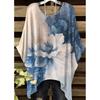 Elegant Boho Print T-Shirt for Plus-Size Women
