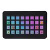 Stream Control Deck 32 LCD Keys Programmable Studio Controller Macro Keyboard for PC Live Streaming Black