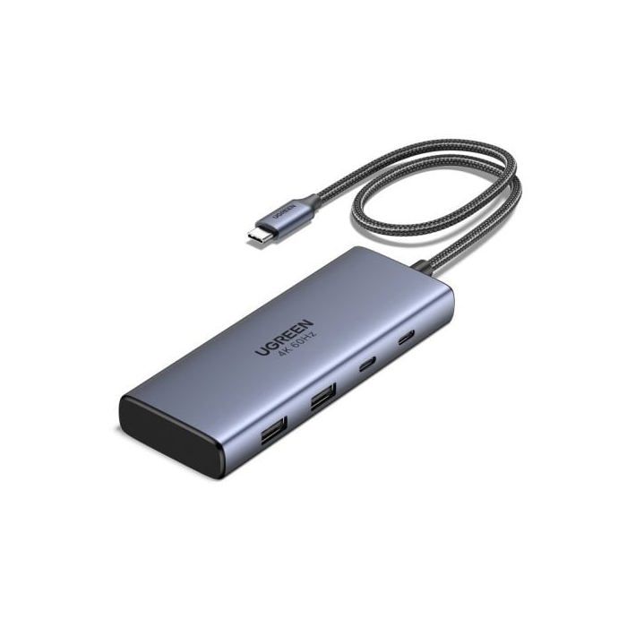 UGREEN Hub 7-IN-1 USB-C a 2*HDMI(4K@60Hz)+2*USB-A3.2+2*USB-C3.2+PD(100W)
