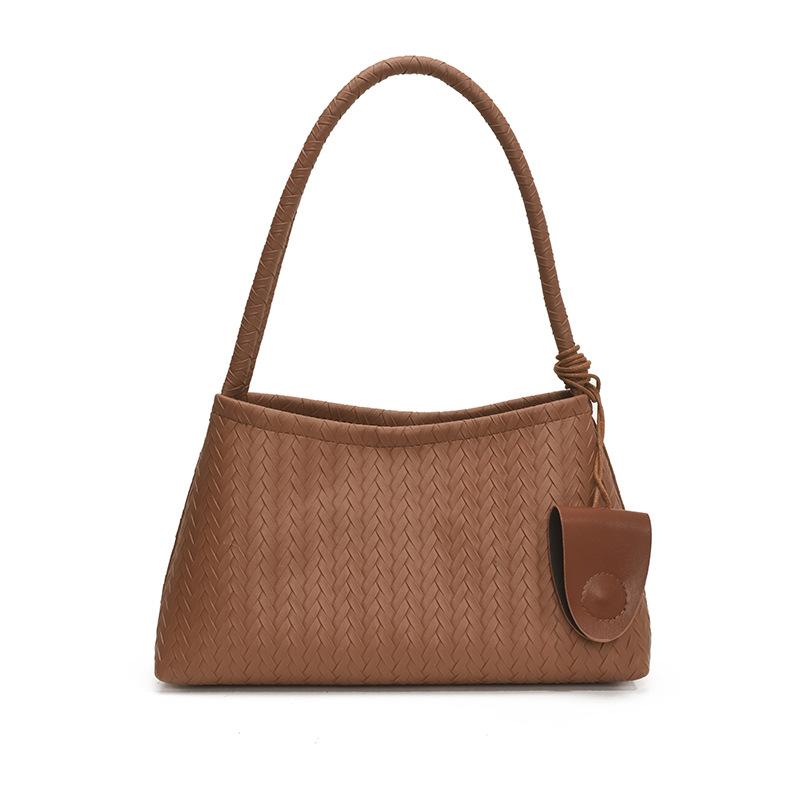 2025 Summer New French Oblique Span Bag Trendy Hand Bag Fashion Woven Shoulder Underarm Baguette Mother Bag Women