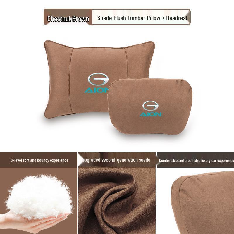 Aion Car Headrest & Lumbar Support Cushion for SYV LX Plus MAX Maybach Aion Suede Headrest x1