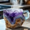 Natural Imitate Mineral Crystal Coffee Mugs Elegant Resin Crystal Decorative Mugs  Home Decoration