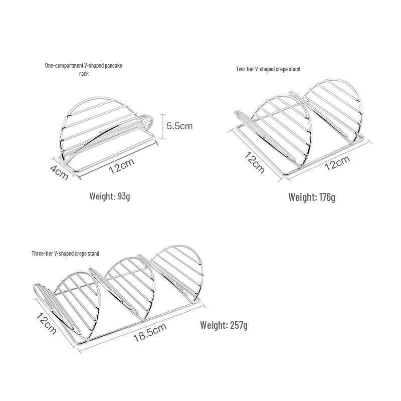 V-förmiger Taco-Halter aus Edelstahl