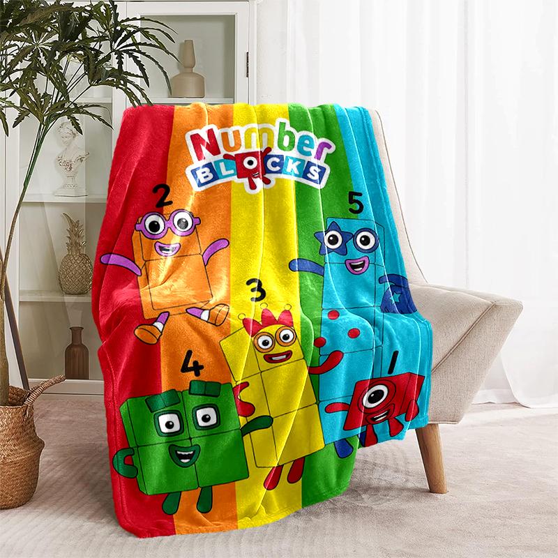 1pc Blanket Numberblocks7 Print Design, Lightweight Blanket for Sofa, Bed- Soft &Warm, Gift for All Seasons like Christmas, Halloween