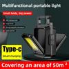 LED Mini Rechargeable Keychain Flashlight,4 Modes Portable Waterproof Flashlight with Folding Bracket Bottle Opener