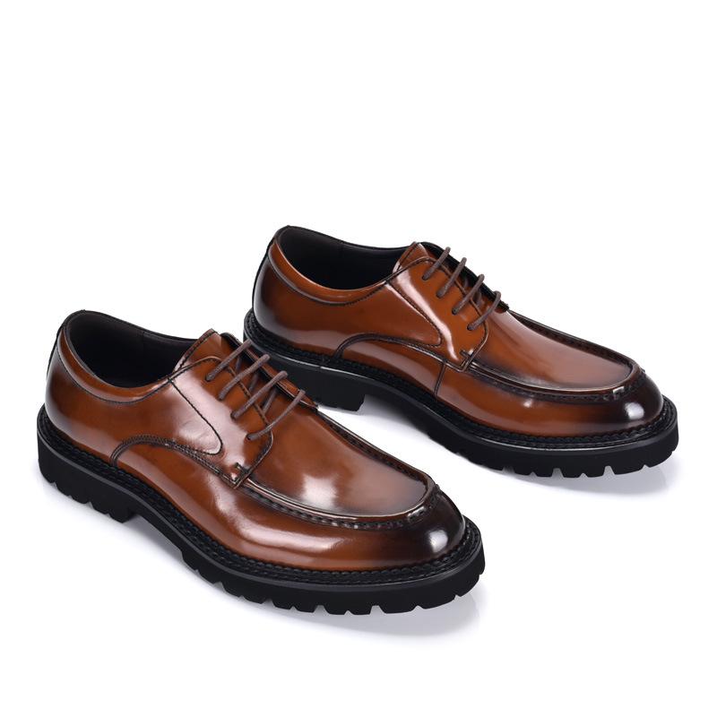 Men's Spring & Autumn British Style Patent Leather Slip-On Shoes for Business & Wedding