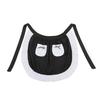 Women Maid Apron Ruffled Waist Apron Halloween Maid Costume Accessories Kitchen Apron with 2 Pocket for Baking Gardening