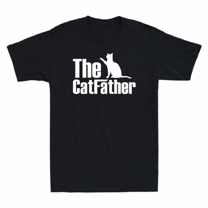 The Catfather Shirt Funny Cat Dad Pet Lover Gift Men s Short Sleeve T-Shirt XS