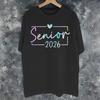 Printed Class Of 2026 Senior Graduation T Shirt For Unisex Wounisex Pure Cotton Tee Shirt Short Sleeve Tops