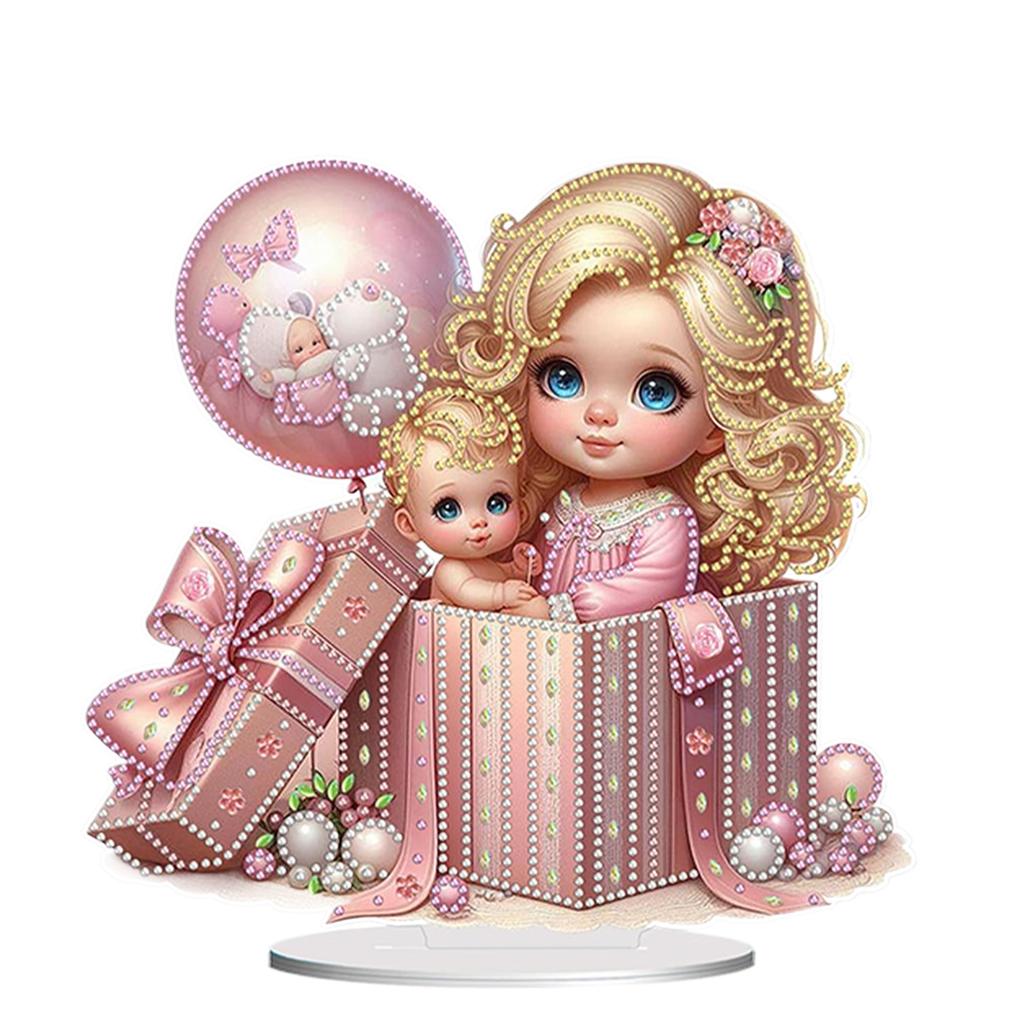 Acrylic 2D Flat Print DIY Table Top Diamond Painting Ornament Kits Desktop Diamond Art Kits Diamond Painting Desktop Decorations