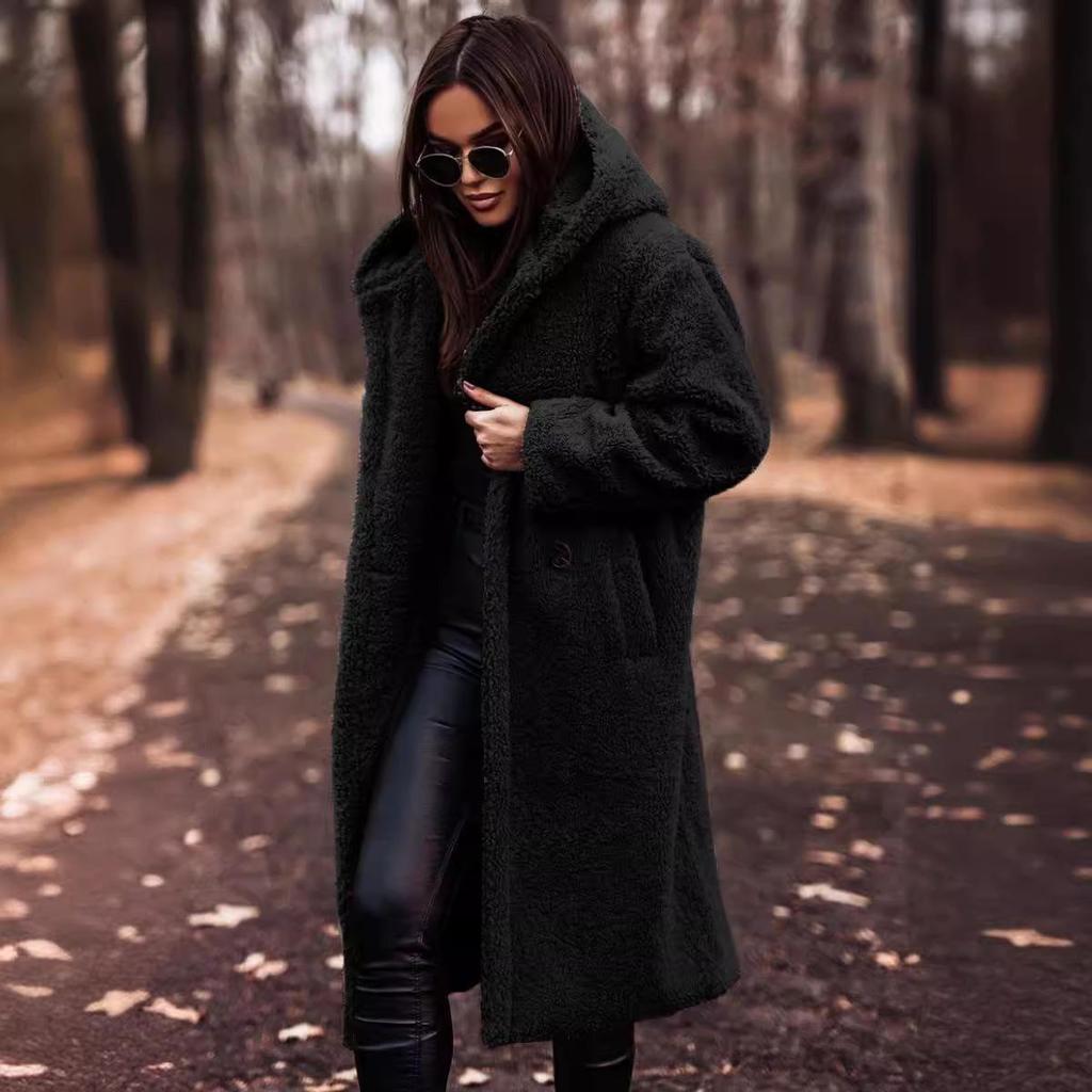 Cappotto Lungo da Donna Autunno/Inverno 2024 in Misto Lana Monocolore