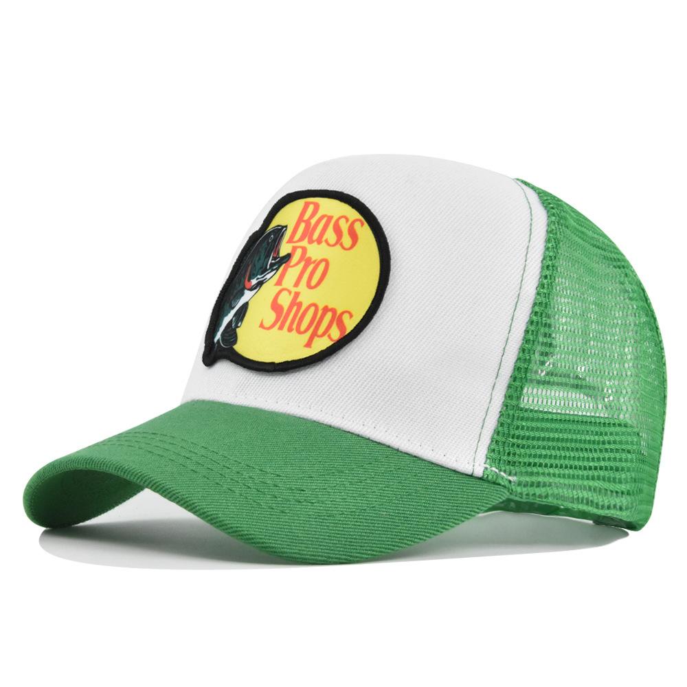 Embroidered Baseball Cap Bass Weaving Label Cap Mesh Cap Bent Brim Sun Hat Summer Hat Sun Hat