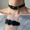 Štýlový pikantný kožený zvončekový choker náhrdelník – Unikátny menšinový dizajn
