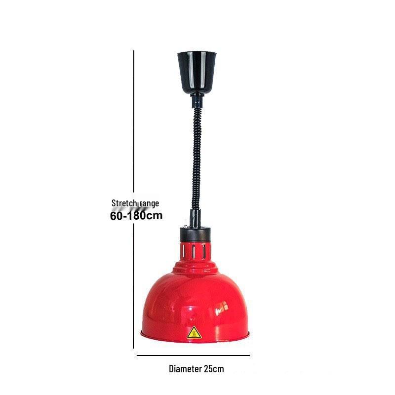 Adjustable Height Retractable Single Head Heat Lamp for Food Warming