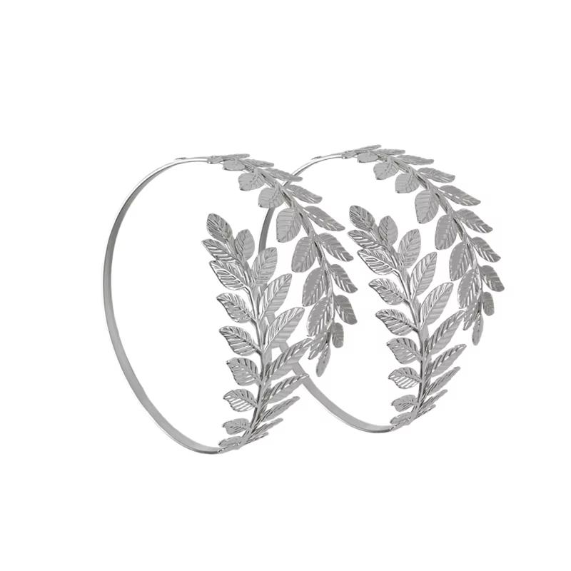 2PCS/1PC Leaf Shaped Metal Curtain Rings With Open Mouth,Simple Fashion Curtain Buckle,Curtain Accessories