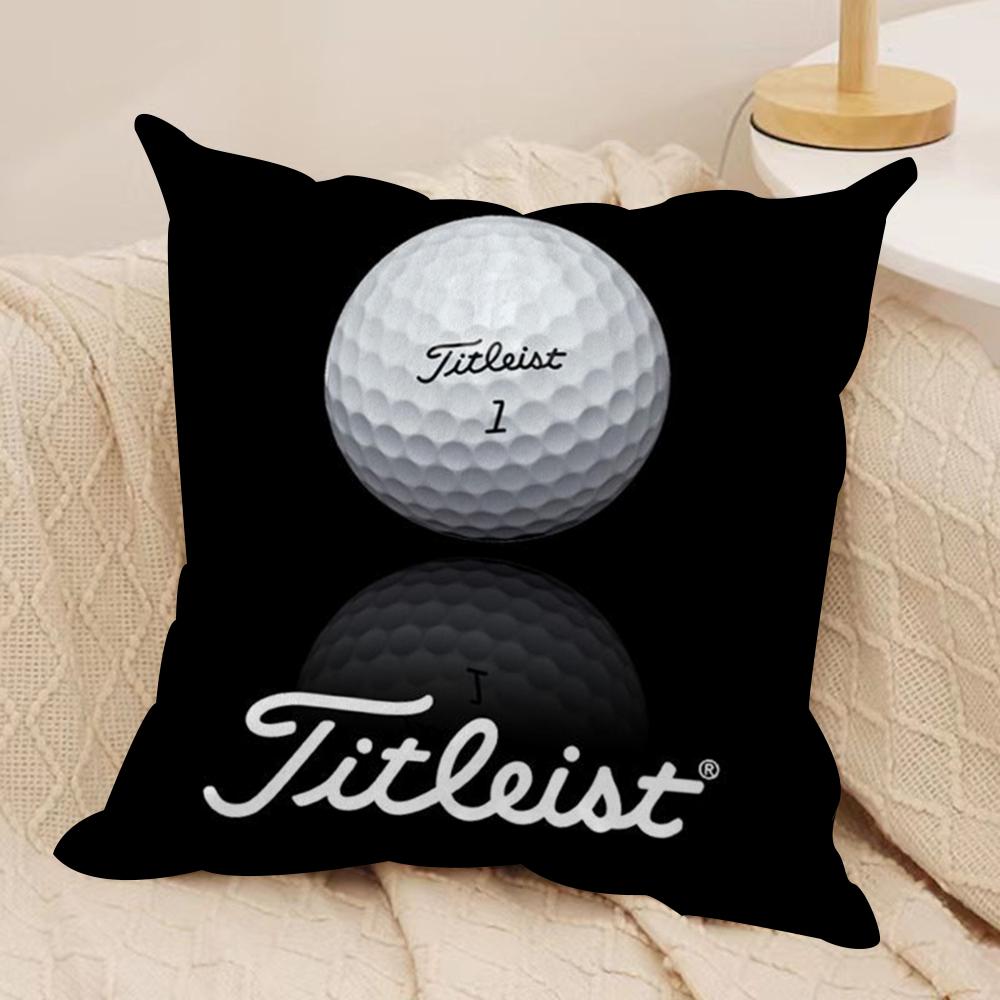 Golf Sports TTitleistS Cushion Cover Silky Short Plush DoubleSided Printed Pillow Case for Sofa All Seasons Home Decor Gift