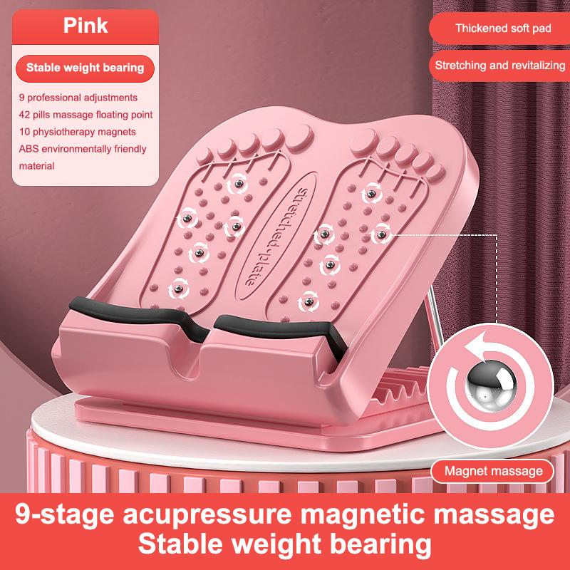 

1 шт. Регулируемая наклонная доска для прямых ног, для формирования ног, для растяжки икр, для массажа икр, магнитная доска для растяжки, складная диагональная доска розовый