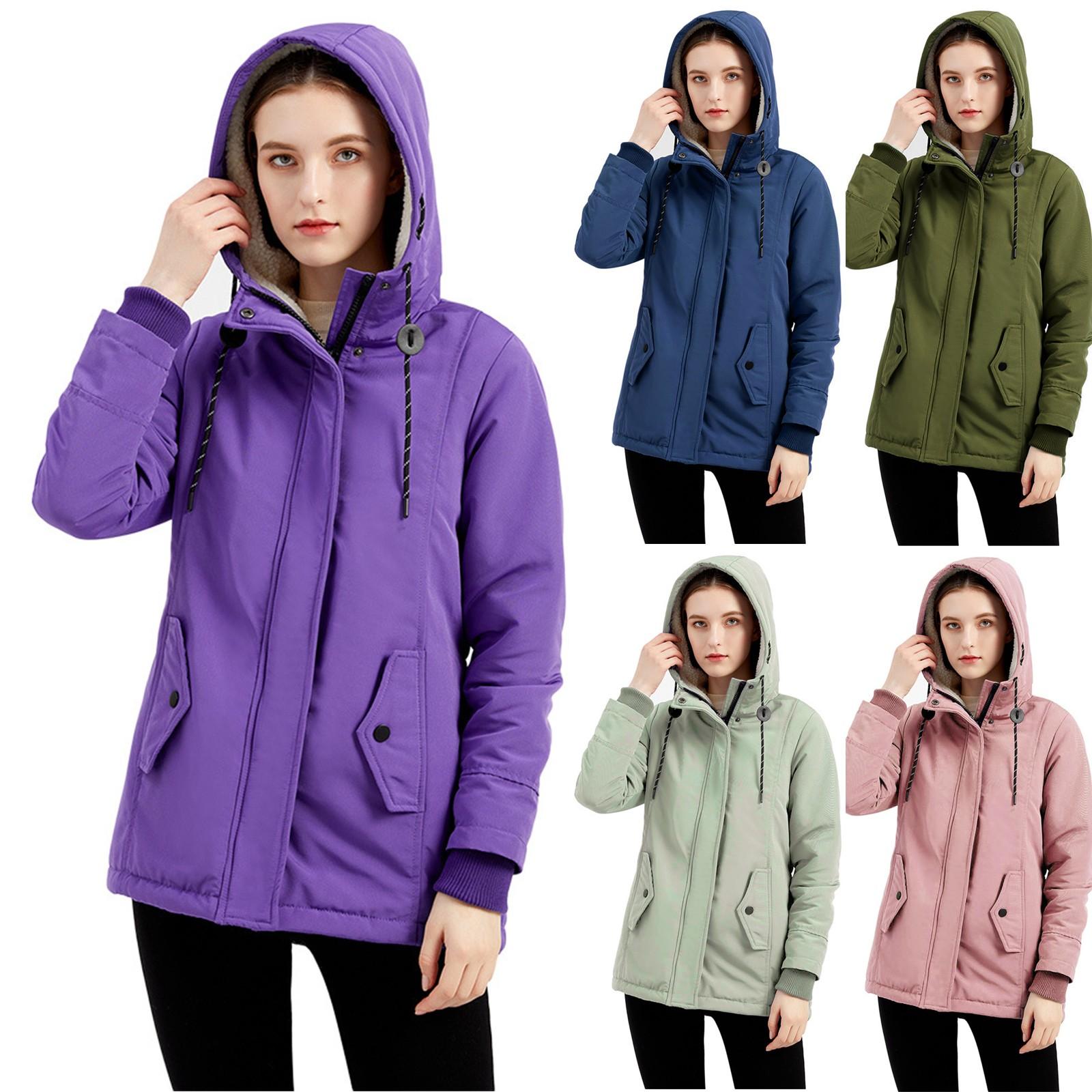 

Женская повседневная теплая куртка с капюшоном, тонкая зимняя бархатная хлопковая куртка