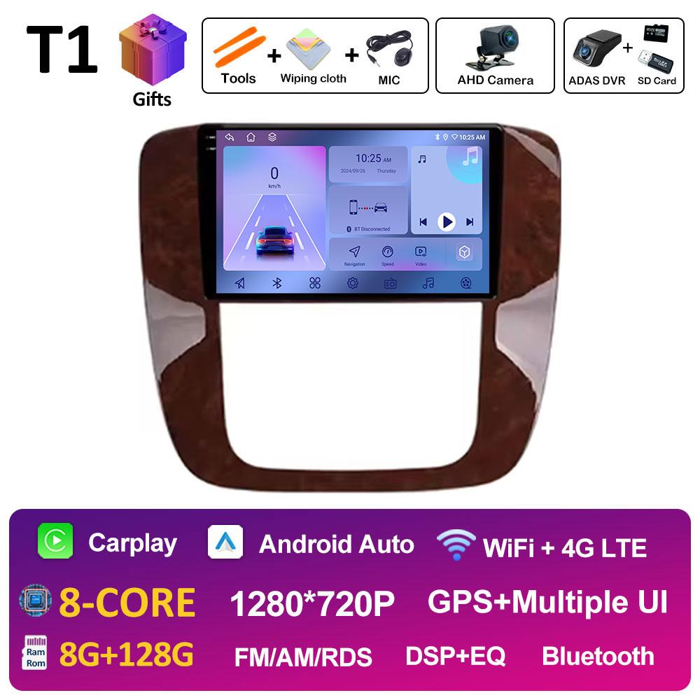 Android 14 For GMC Yukon Chevrolet Tahoe Suburban 2008 2009 2010 2011 2012 Wireless Carplay DSP Stereo Android OS BT Accessories