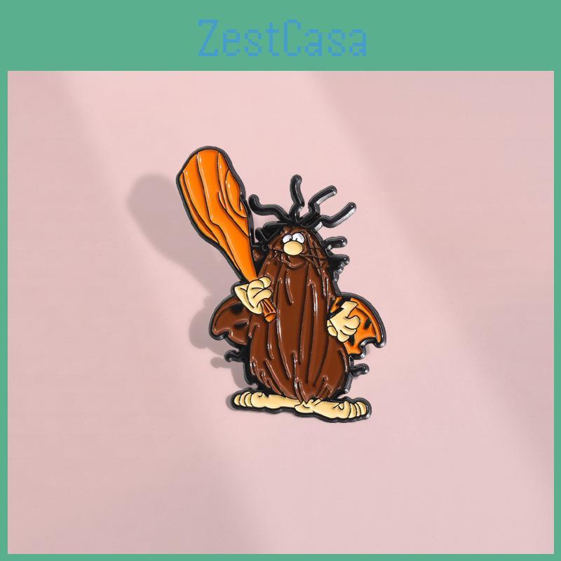 Eyecatching Character Cartoon Pin Brooch In Alloy With Cute And Angry Tree Stump Style