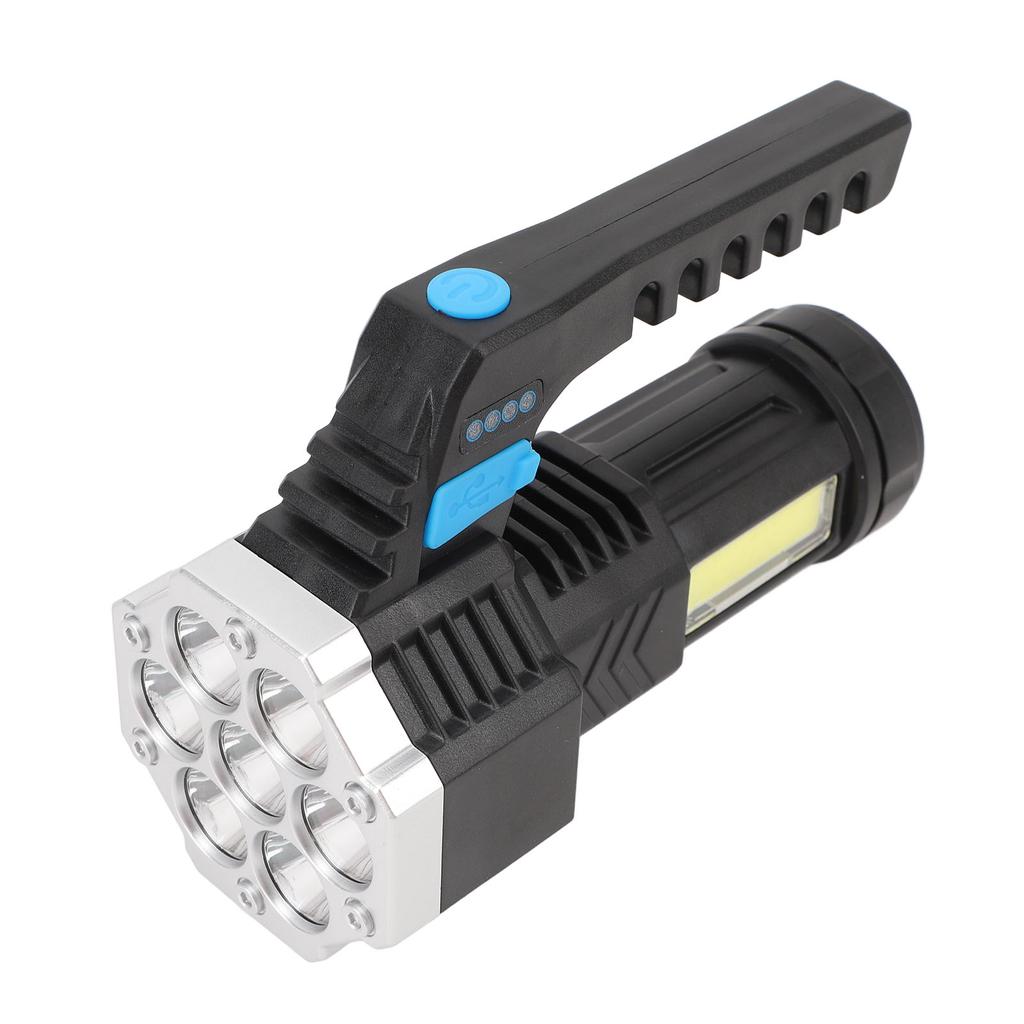 Handheld Flashlight Spotlight USB Rechargeable Multifunctional Flashlight Searchlight with Power