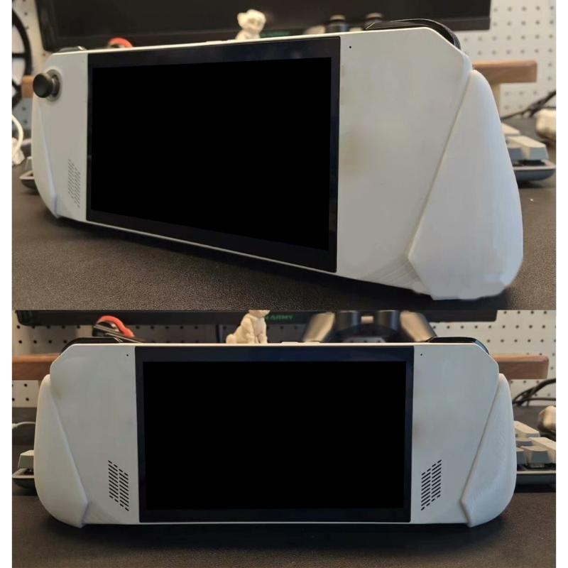 2 Peças Capa de Pegada de Plástico para Console de Jogo ROG Manopla Ergonômica Concha Protetora Protetor de Pegada de Gamepad à Prova de Choque