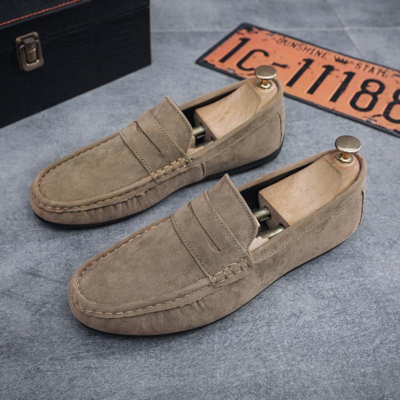 Doudou shoes summer new matte suede lazy small leather shoes loafer driving shoes