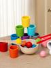 Montessori Wooden Toy Color Cups Matching Sorting Cognition Games Training Early Education Learning Toys Gift For Children Kids