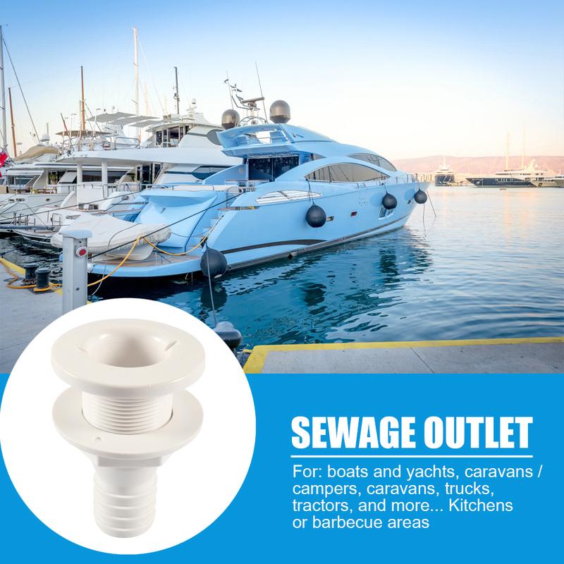 Flexible Bilge Pump Hose Kit PVC Complete Bilge Pumps tallation Kit 2pcs Clamps 6ft Hose Thru Hull Connector for Boats