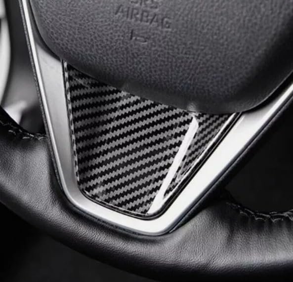 FUKUARE Black Carbon Fiber Steering Switch Cover for Camry 70 Crown 220 and Corolla 210 Series Series, Series,