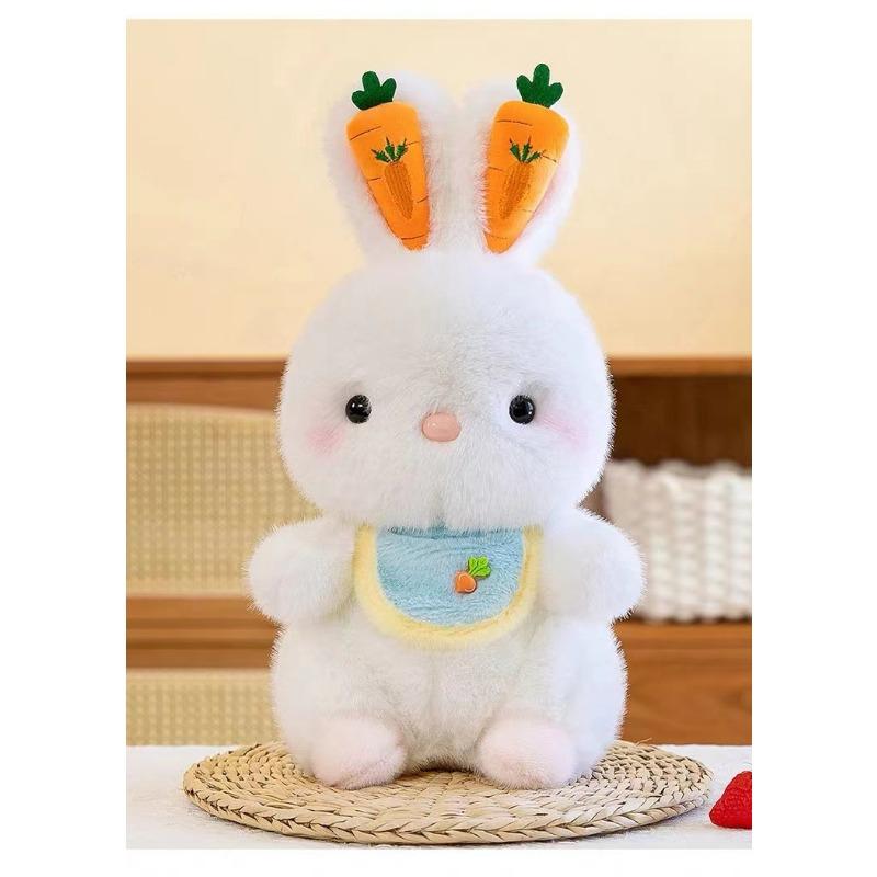 New Carrot White Rabbit Doll Plush Toy Rabbit Rag Doll Doll Children's Birthday Gift for Women