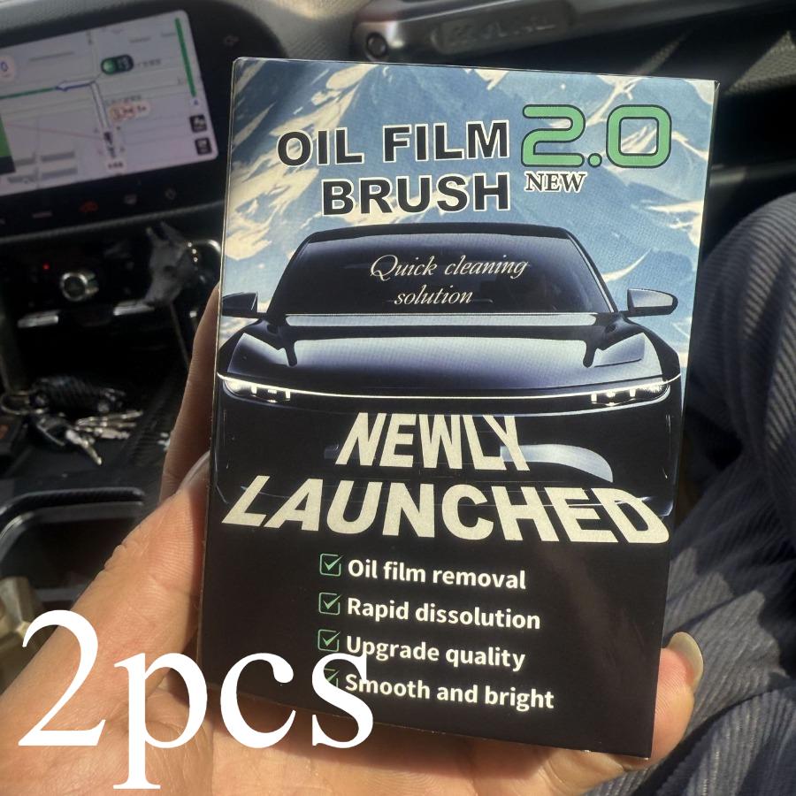 Upgrade Car Glass Oil Film Remover Brush For Windshield Leakproof Cover Brush Auto Car Oil Film Cleaning Brush Window Polishing