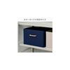YAMAZEN Storage Boxes, Set of 2, Wooden Handles, Linen-like Fabric Front, Compatible with Color