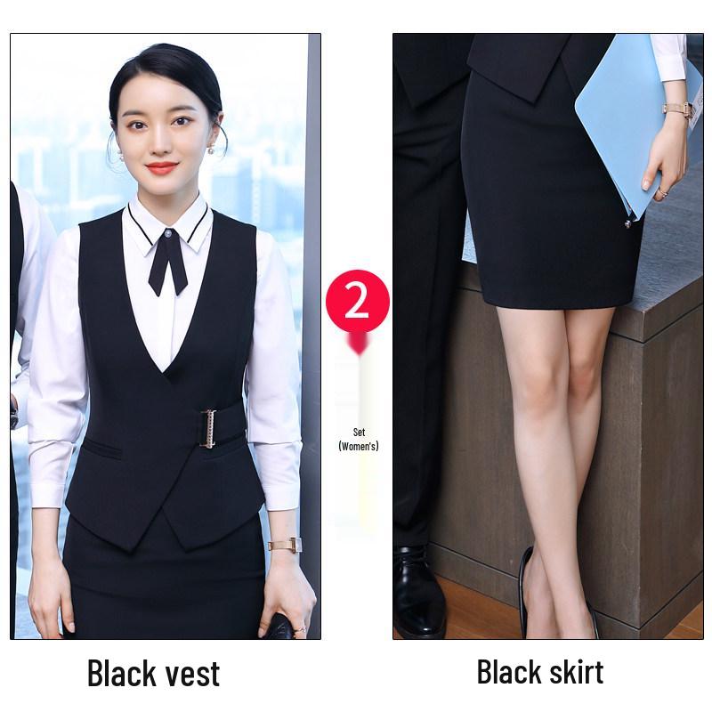 Unisex Professional Vest for Flight Attendants and Hotel Receptionists - Summer Work Uniform