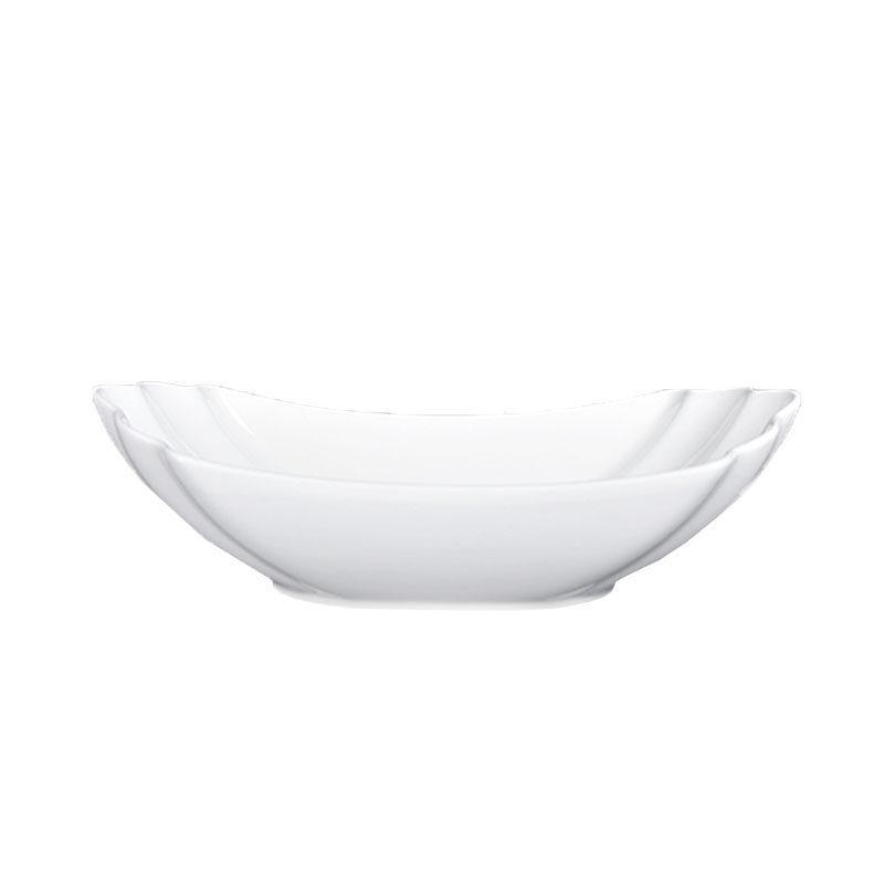Irregular Shaped Ceramic Peacock Tail Bowl - Creative White Tableware for Salads and Dishes