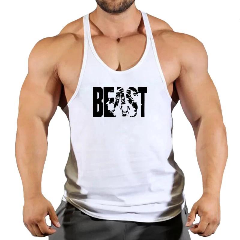 Gilet da Fitness Atletico da Uomo - Traspirante, Spalline Sottili, Cotone, Taglie Forti