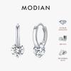 1.0CT D Color Moissanite Hoop Earrings 925 Sterling Silver Luxury Buckle Earrings For Women Wedding Fine Jewelry Gifts