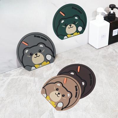 Kleiner Bär Anti-Geruch Silikon Bodenablaufabdeckung für Badezimmer, Anti-Rückfluss-Geruchsverschluss für Abwasserrohr, Bodenablaufmatte