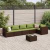 7-Cz. Garden Lounge Set, With Cushions, PE Rattan