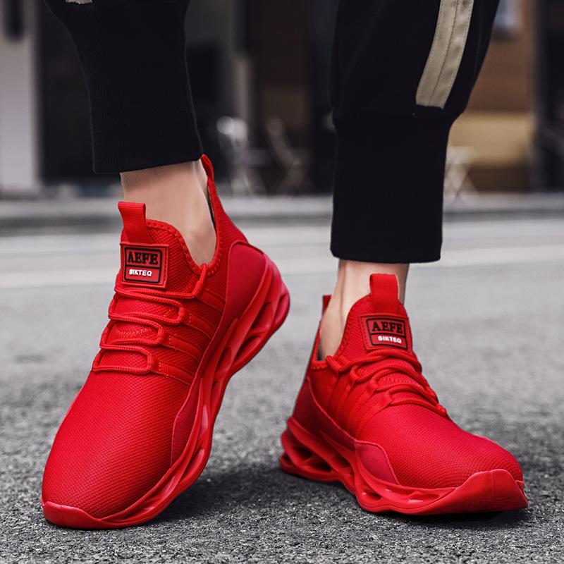 Wiosna/jesień Męskie duże rozmiary latające, tkane i oddychające powierzchnie siatkowe Ultralekki stołek Męskie buty sportowe na świeżym powietrzu