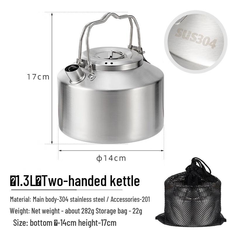 Outdoor Camping Stainless Steel Kettle