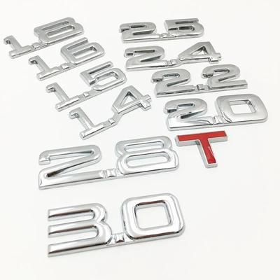 3D Metal Araba Hacmi 1.3 1.4 1.5 2.4 1.6 1.8 2.0 2.2 2.5 2.8 3.0 T Hacim Logo Araba Arka Bagaj Amblemi Rozet Araç Etiketi