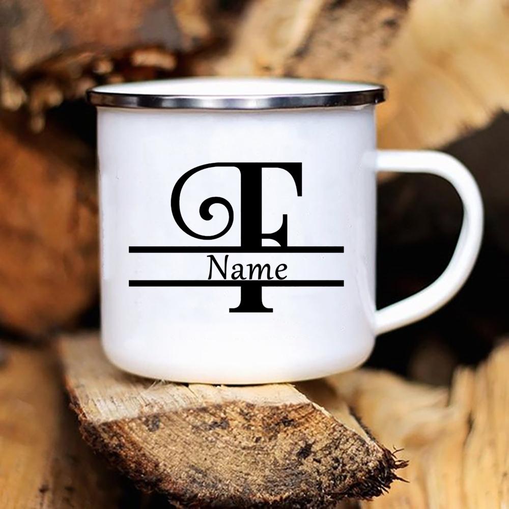 Personalisierte Tasse Initial mit Name Tasse Benutzerdefinierte Tee-Kaffee-Tassen Junggesellinnenabschied Team Trauzeuge Tassen Hochzeitsgeschenke für Trauzeugen