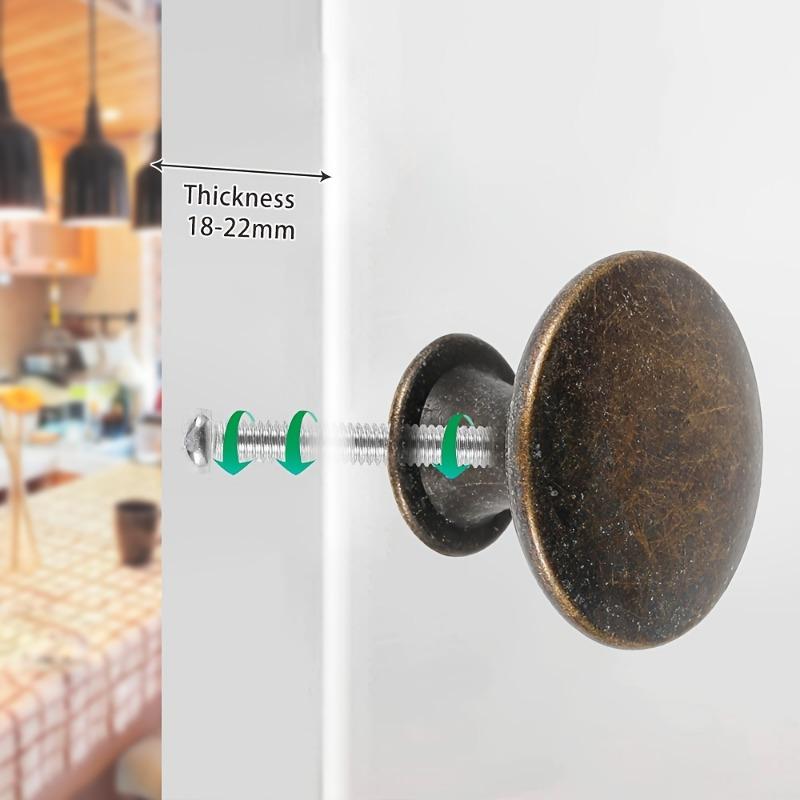 12pcs Cabinet Knobs Durable Zinc Alloy Round Pulls with Screws for Easy Installation