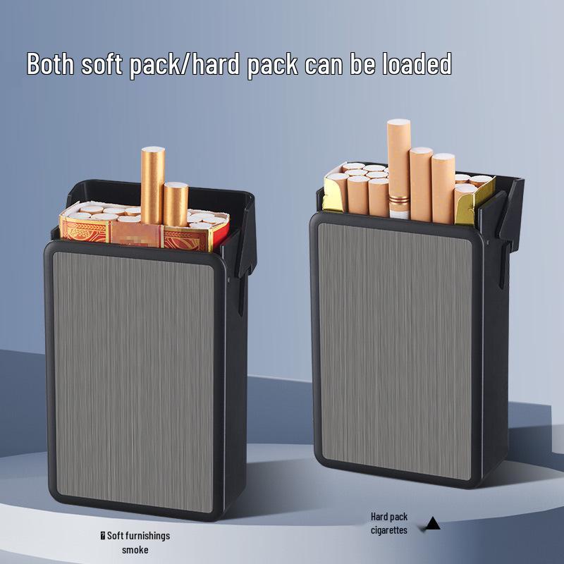 Windproof Ultra-Thin 20-Piece Cigarette Case: Moisture-Proof, Automatic, Waterproof, Portable for Men & Women