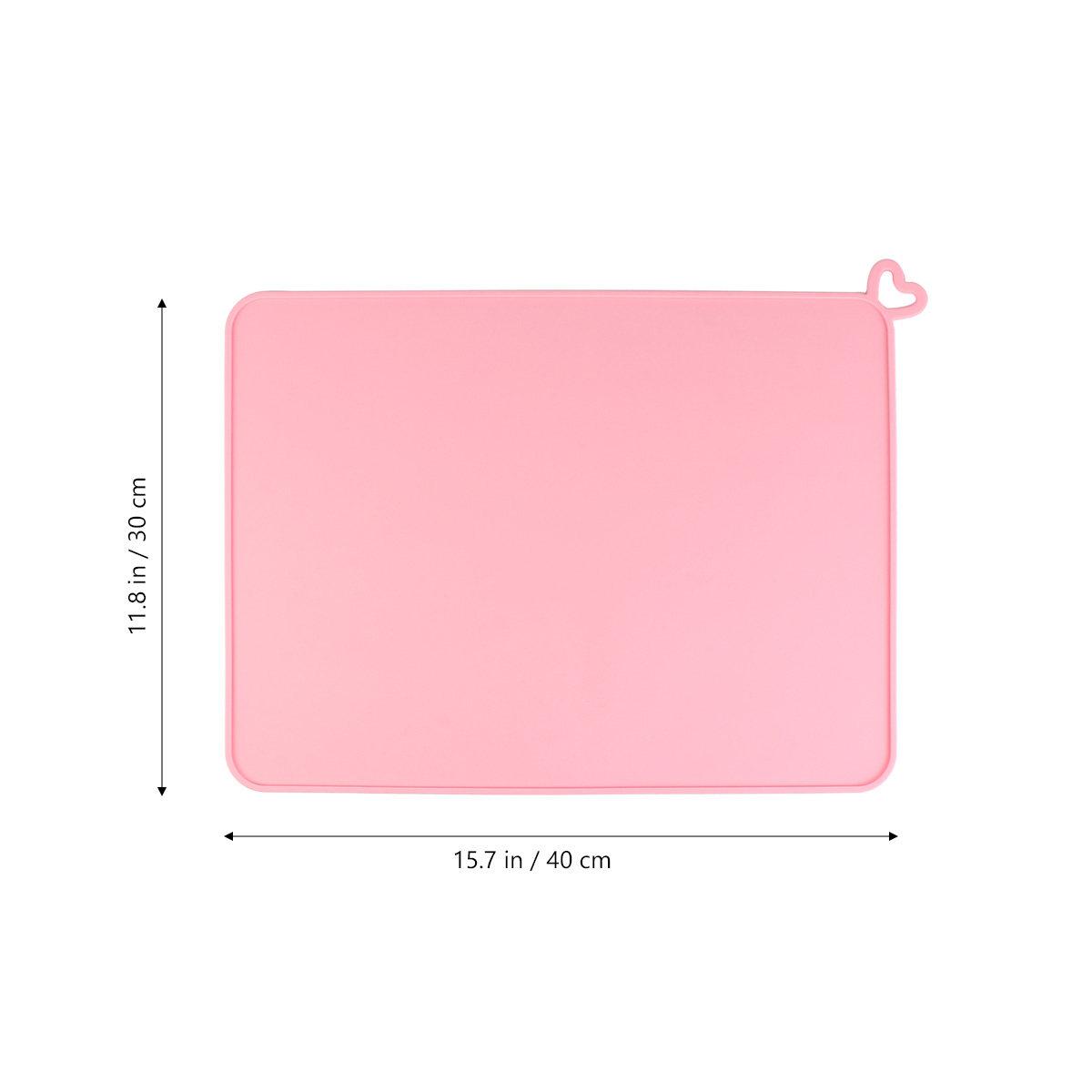 

1Pcs Silicone Table Mat Heat Resistant Non Skid Washable Dishwasher Safe Soft Bpa Free for Family Restaurant Party рожевий