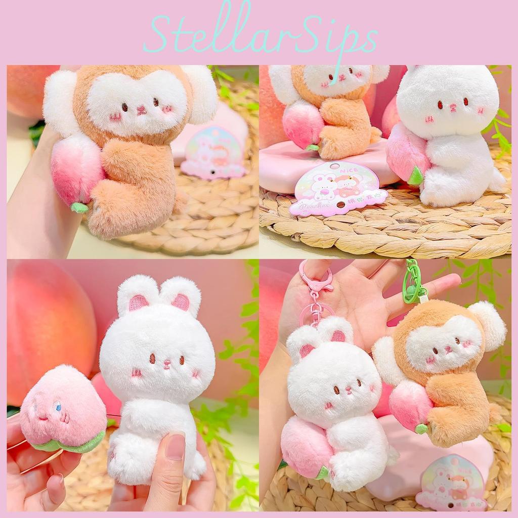Keychain Plush Fun With Adorable Peach You Delight And Cute Styles Animal