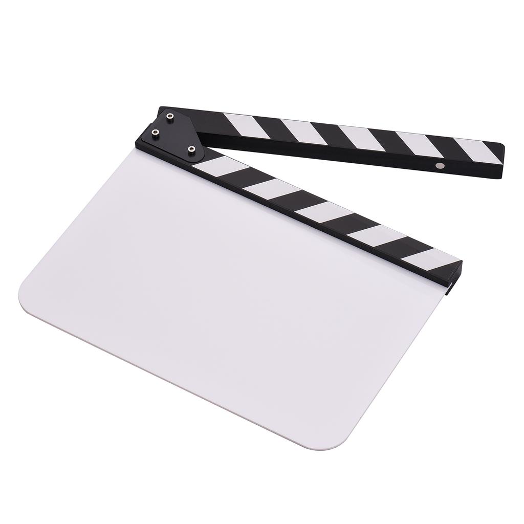 30 * 24cm/ 12 * 9in Claquette en Film Acrylique Cinéma Réalisateurs Claquette Vierge Action Scène Claquette Vierge Effaçable à Sec avec Bâtonnets Multicolores